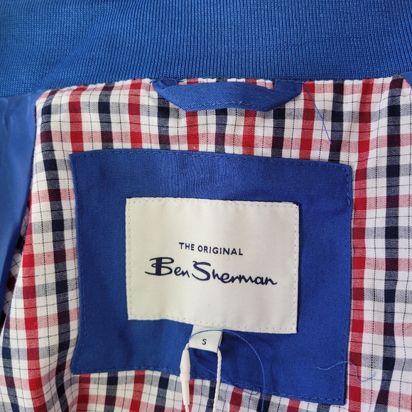 Ben Sherman Harrington Bomber Jacket True Blue Size Small New BS30JK001 - Picture 10 of 13